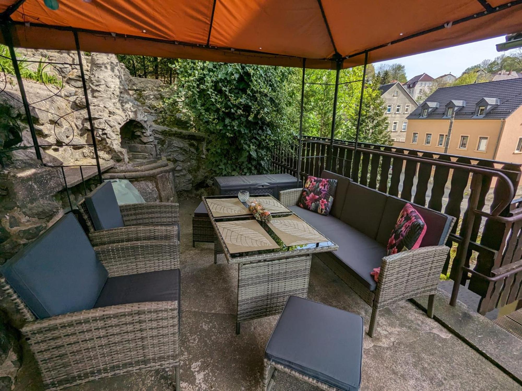 Waldblickwohnung Mit Schoener Terrasse Und Kamin Sebnitz Exteriör bild